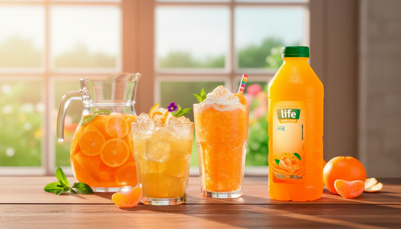 Receitas refrescantes feitas com suco de tangerina